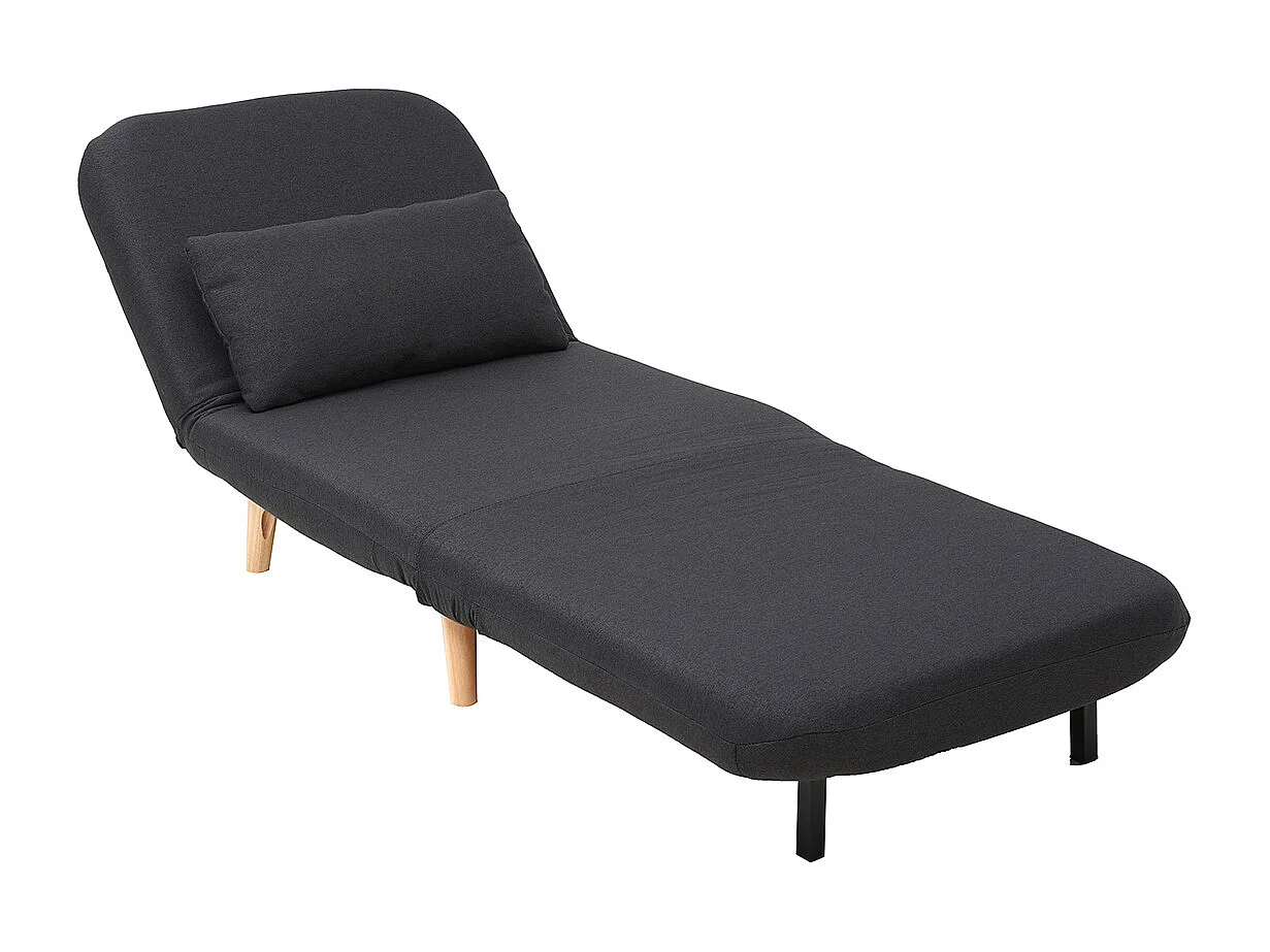 Skandinavischer Schlafsessel Stoff Dunkelgrau AMIKO