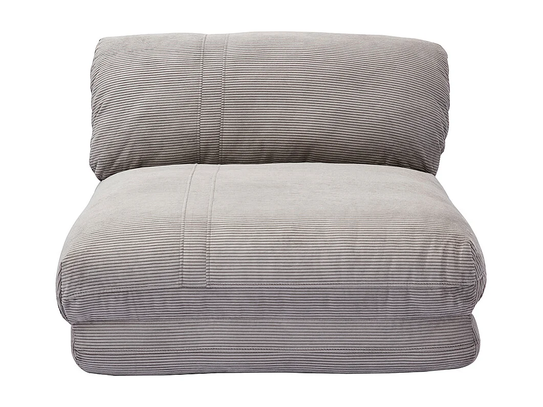 Sillón cama de 1 plaza pana gris claro SPENCER