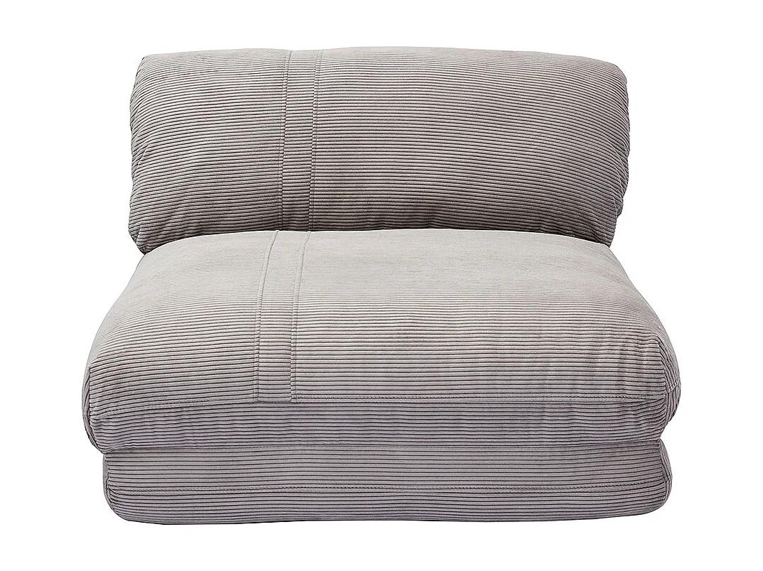 Sillón cama de 1 plaza pana gris claro SPENCER