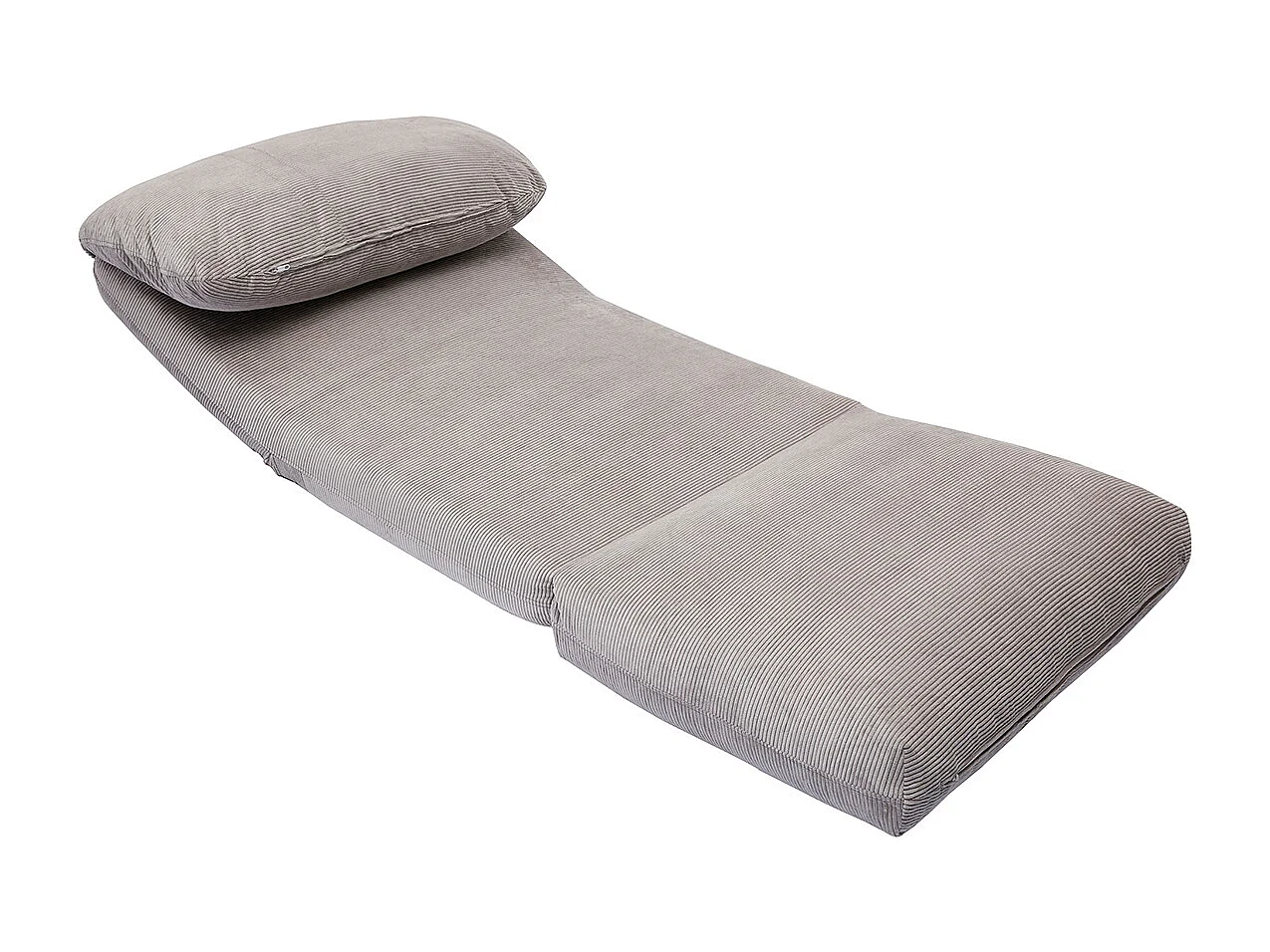 Sillón cama de 1 plaza pana gris claro SPENCER