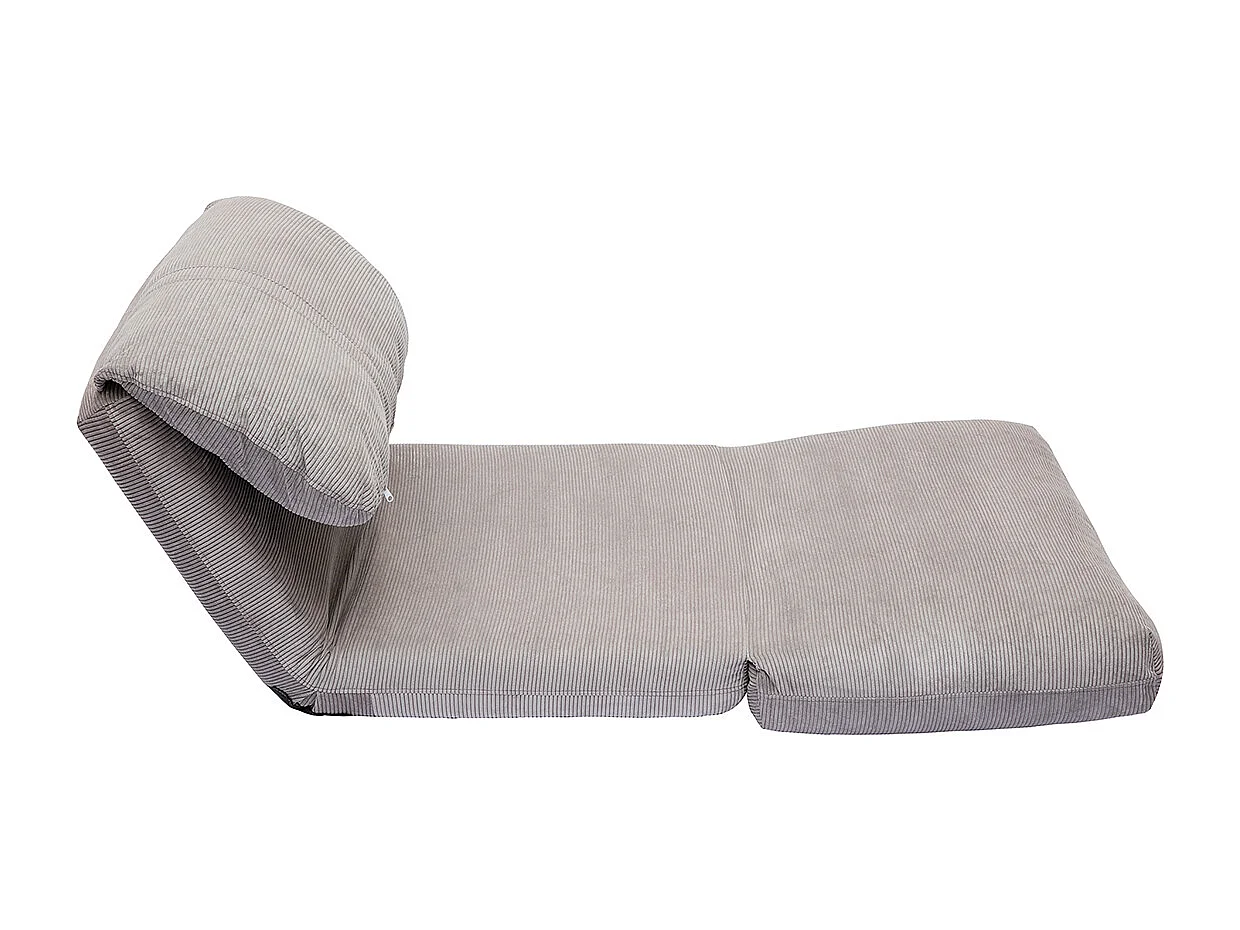 Sillón cama de 1 plaza pana gris claro SPENCER