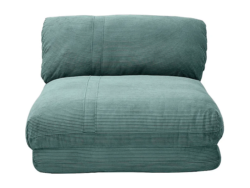 Chauffeuse 1 place convertible en tissu velours côtelé vert céladon SPENCER