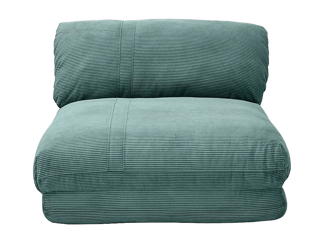 Schlafsessel aus Cord in hellem Grünblau 1-Sitzer SPENCER