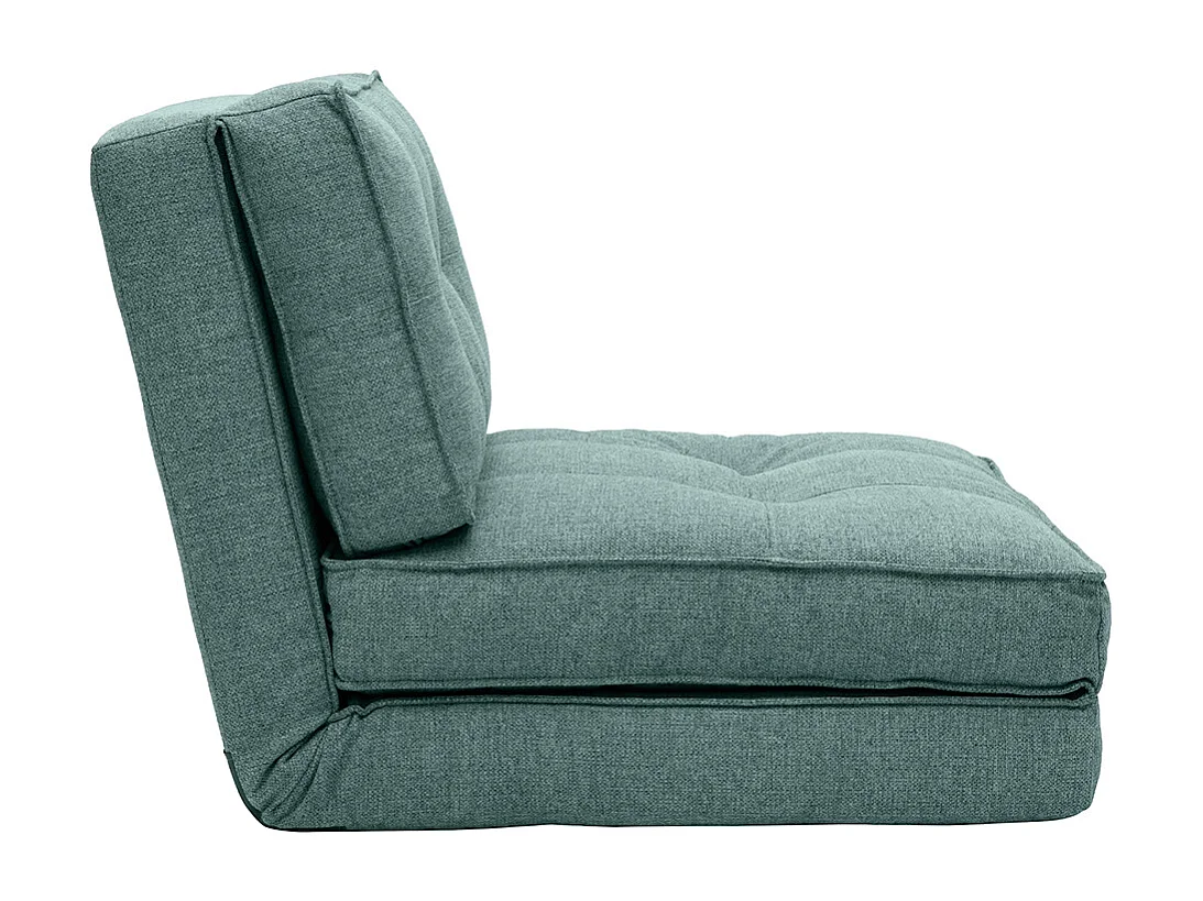 Chauffeuse 1 place convertible en tissu vert de gris SALLY