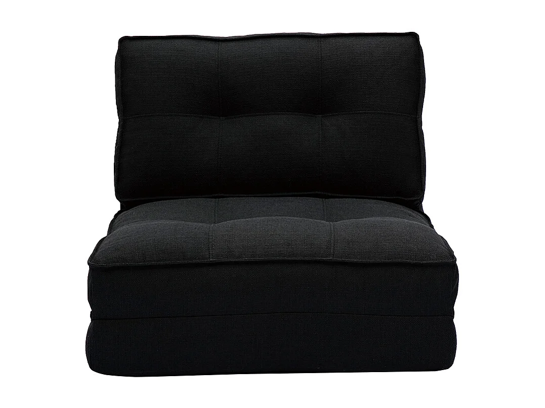 Poltrona letto singola in tessuto nero SALLY