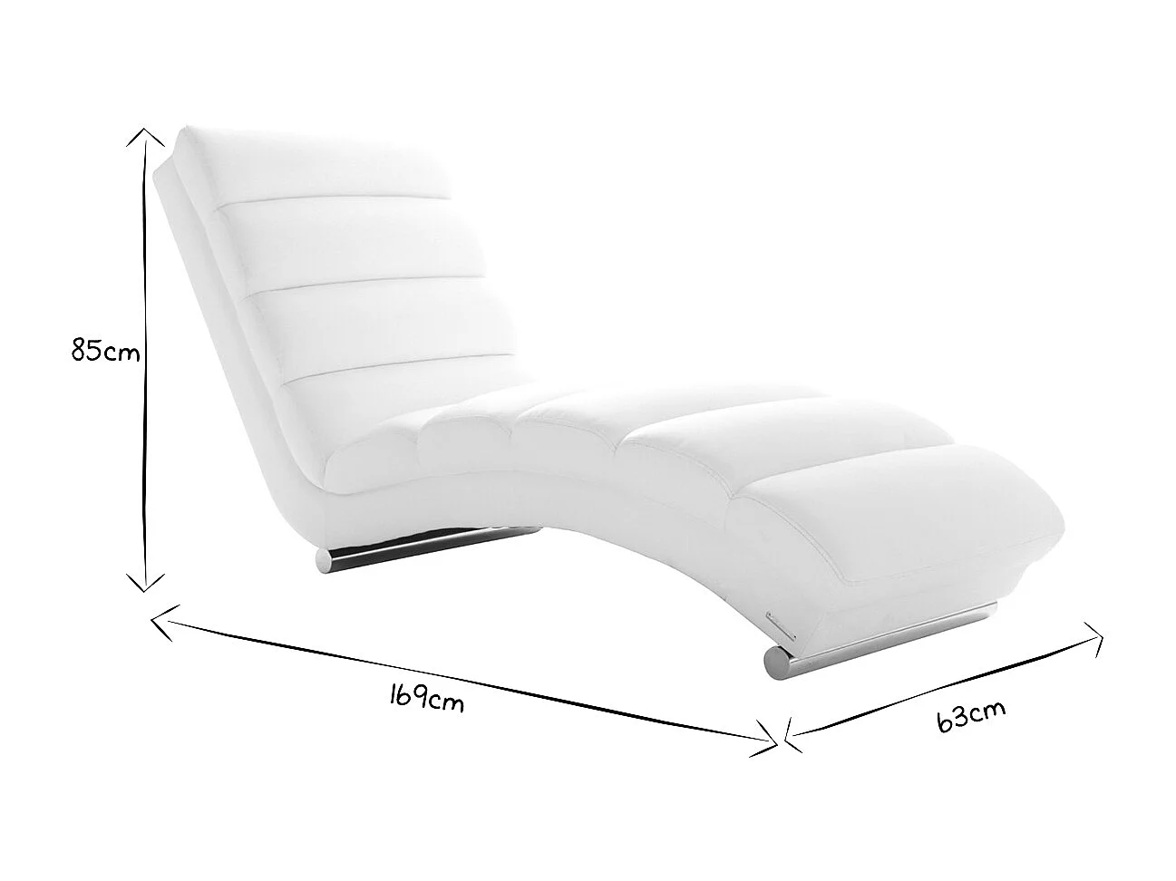 Chaise Longue de diseño negra TAYLOR