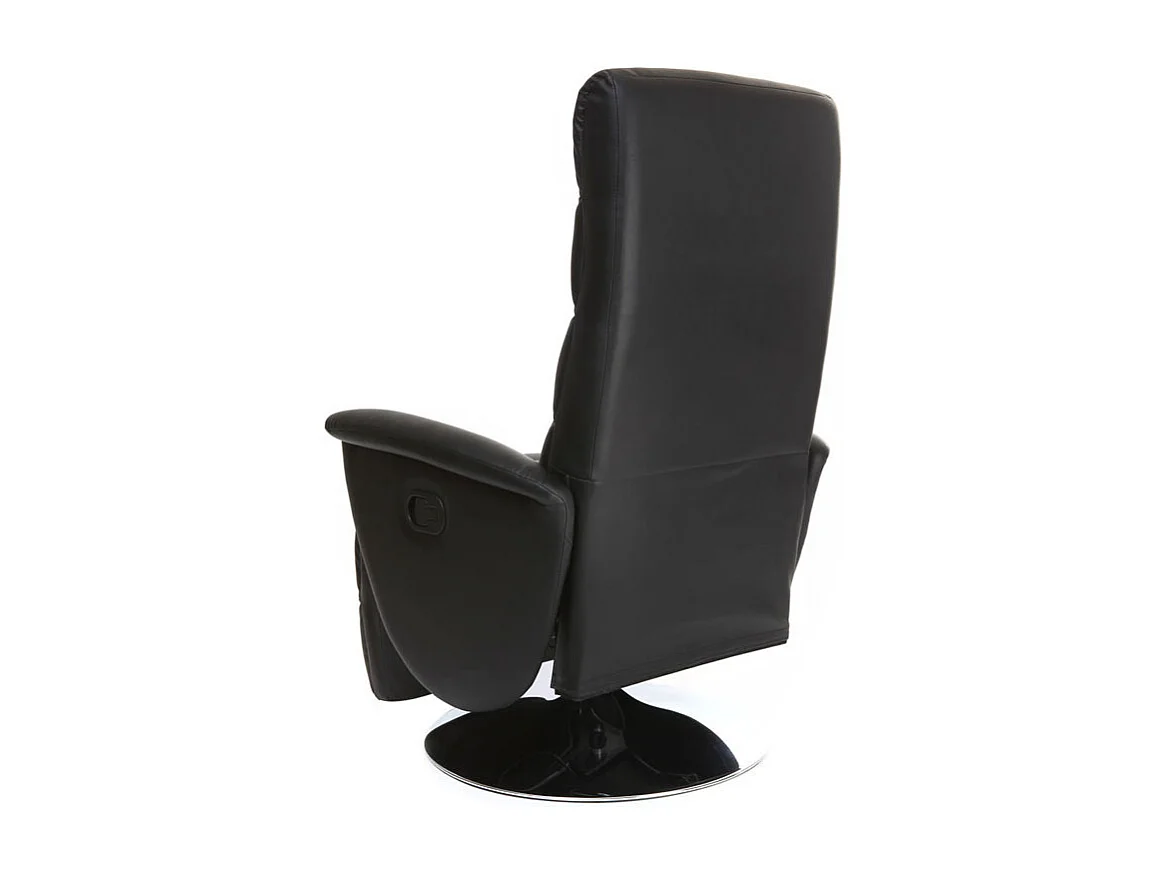 Fauteuil relax manuel noir NELSON