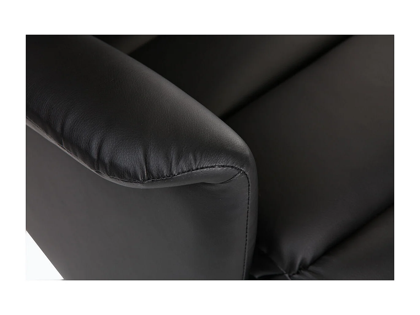 Fauteuil relax manuel noir NELSON