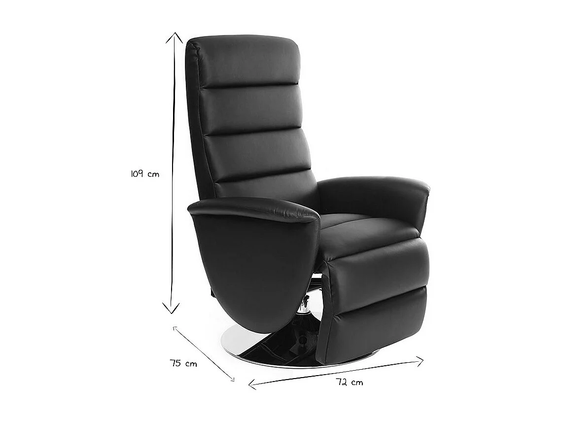 Sillón relax manual negro NELSON