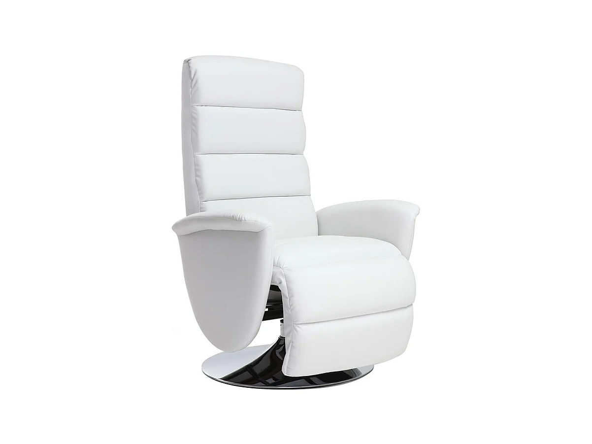 Fauteuil relax manuel blanc NELSON