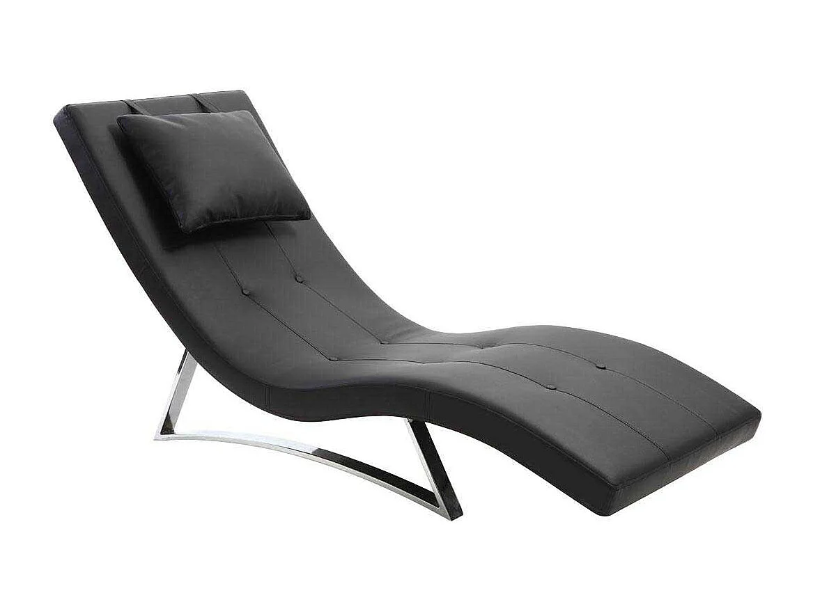 Chaise longue diseño negro MONACO