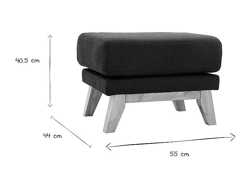 Fußstütze skandinavisch Dunkelgrau OSLO