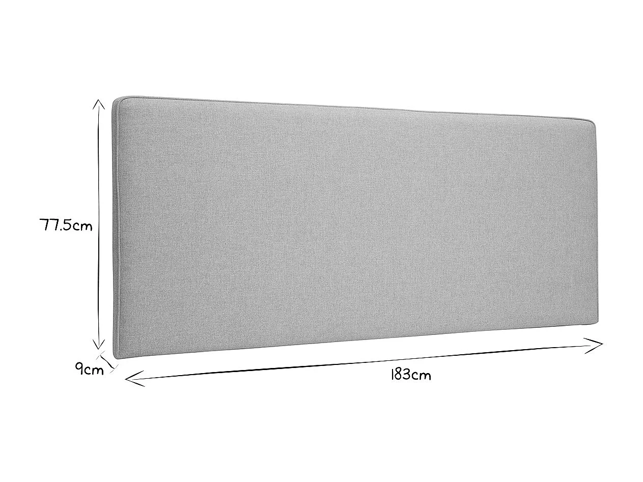 Cabecero de cama para colgar de tela beige 180 cm LILY