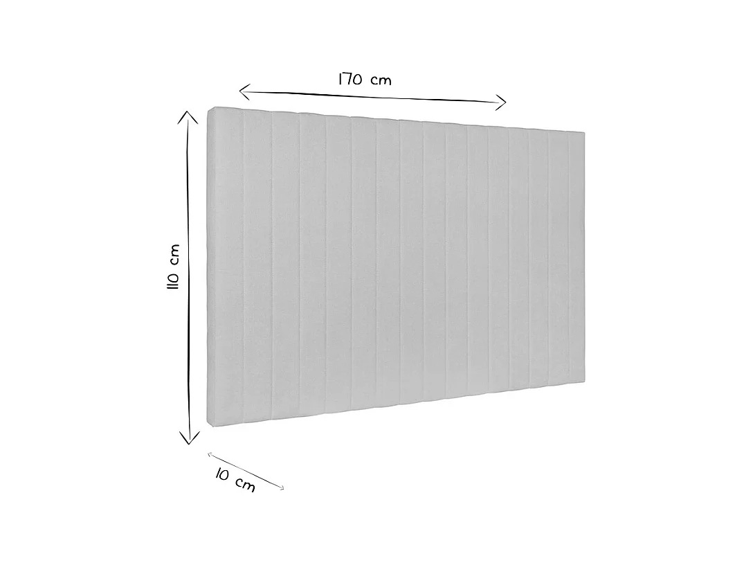 Tête de lit en tissu velours taupe L170 cm NEHA