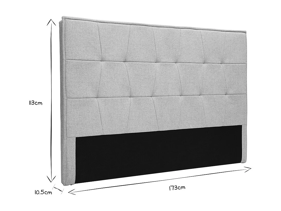 Cabecero de cama de tela gris 170 cm SUKA