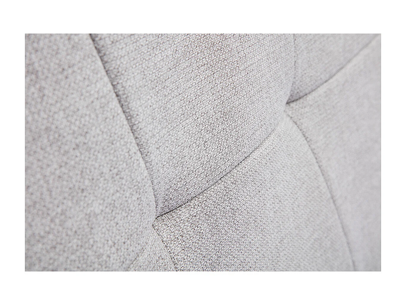 Testata letto in tessuto grigio L170 cm SUKA