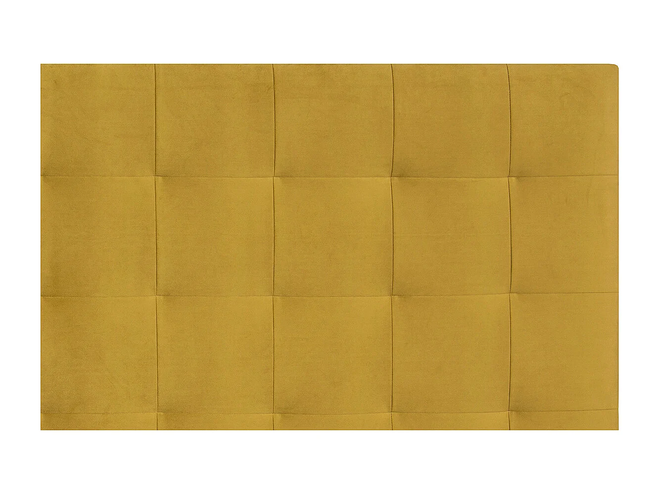 Bettkopfteil, gepolstert, aus senfglebernem Stoff, 160 cm HALCIONA