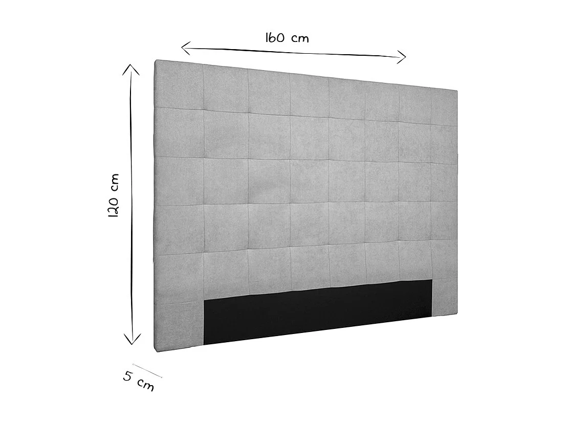 Bettkopfteil, gepolstert, aus senfglebernem Stoff, 160 cm HALCIONA