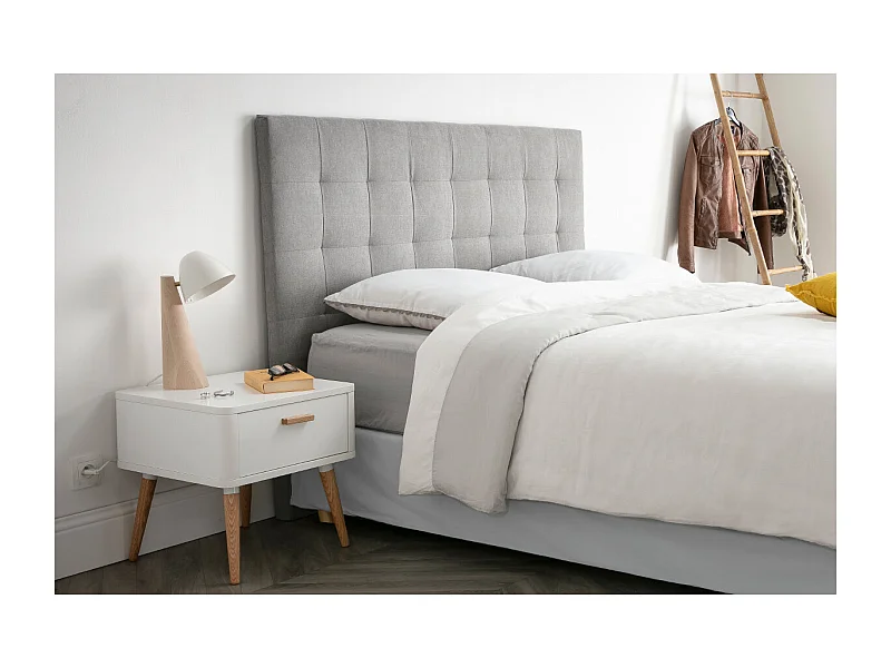 Cabecero en tejido gris 160 cm HALCIONA