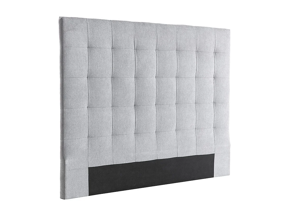 Testiera del letto imbottita in tessuto grigio 160 cm HALCIONA