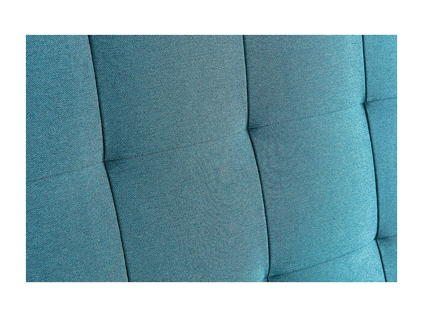 Bettkopfteil, gepolstert, aus blaugrünem Stoff, 160 cm HALCIONA