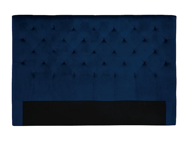 Bettkopfteil gepolstert aus nachtblauem Samt 160 cm ENGUERRAND