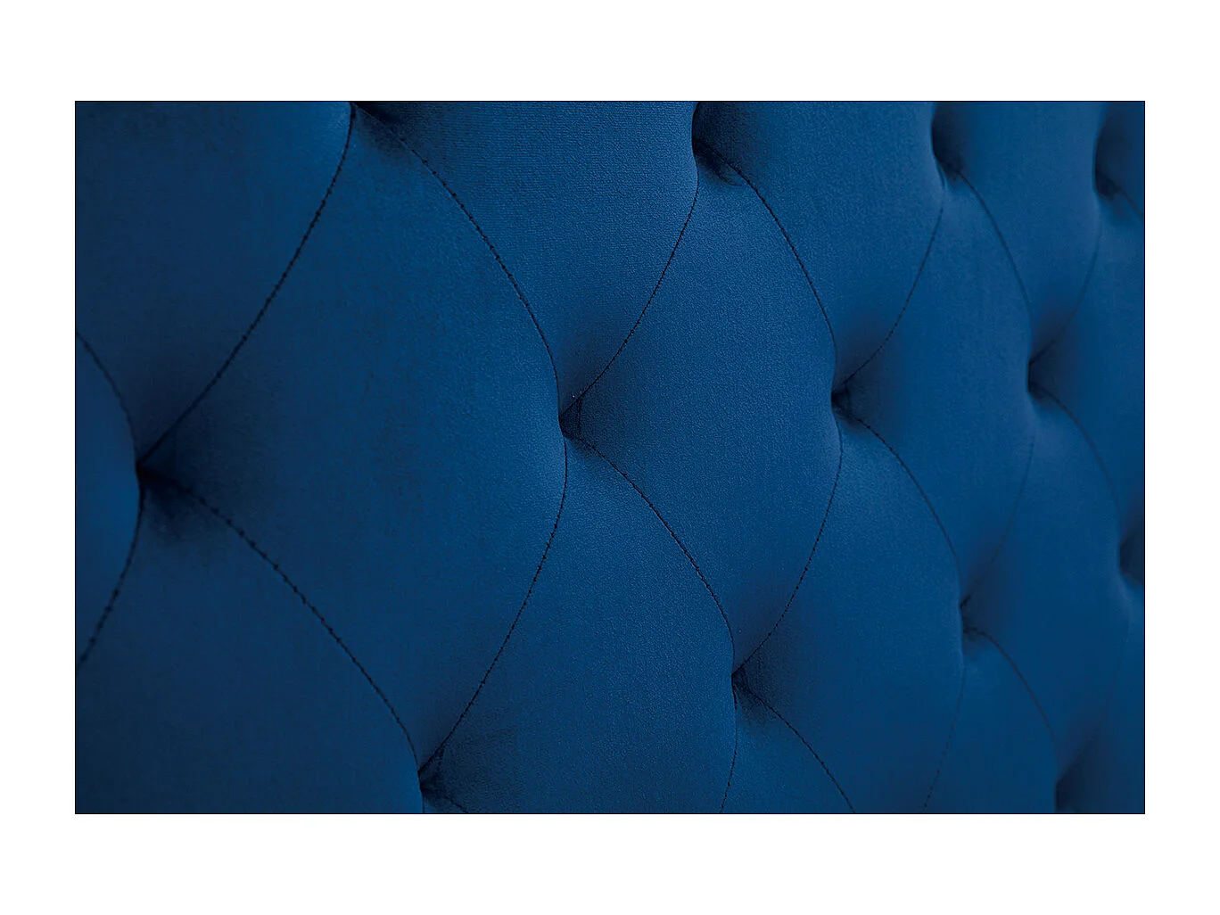 Bettkopfteil gepolstert aus nachtblauem Samt 160 cm ENGUERRAND