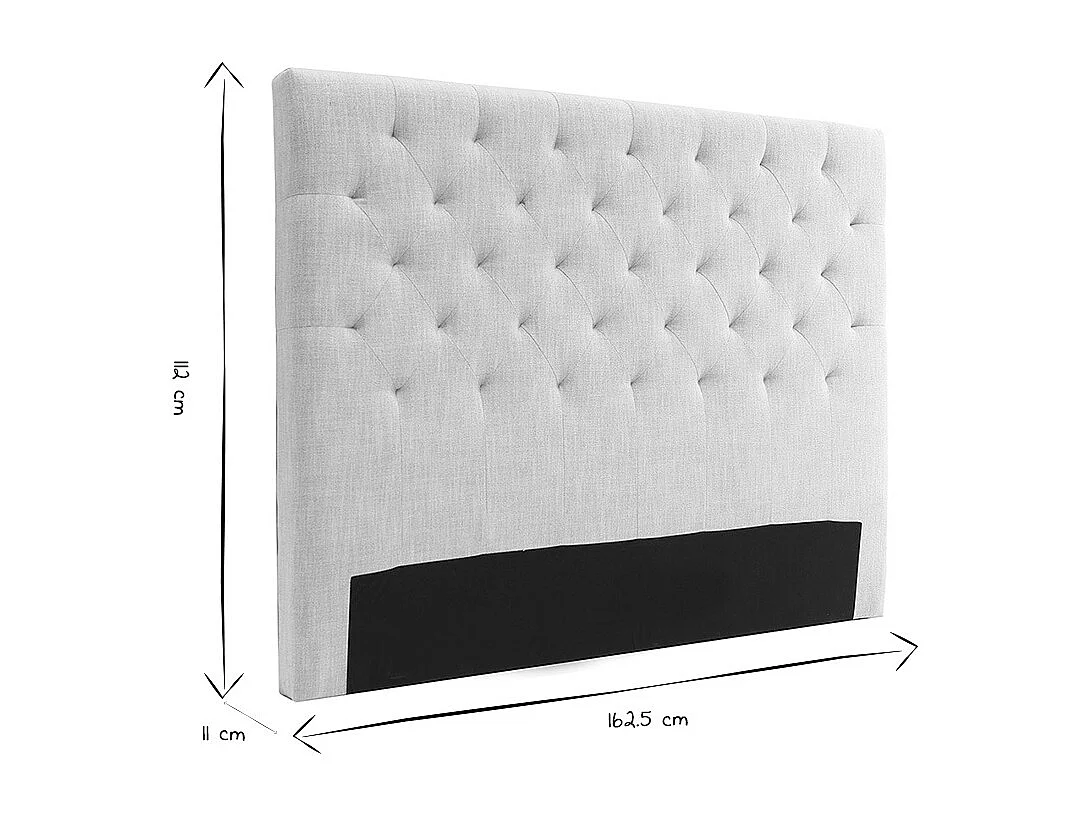 Tête de lit capitonnée en tissu naturel L160 cm ENGUERRAND