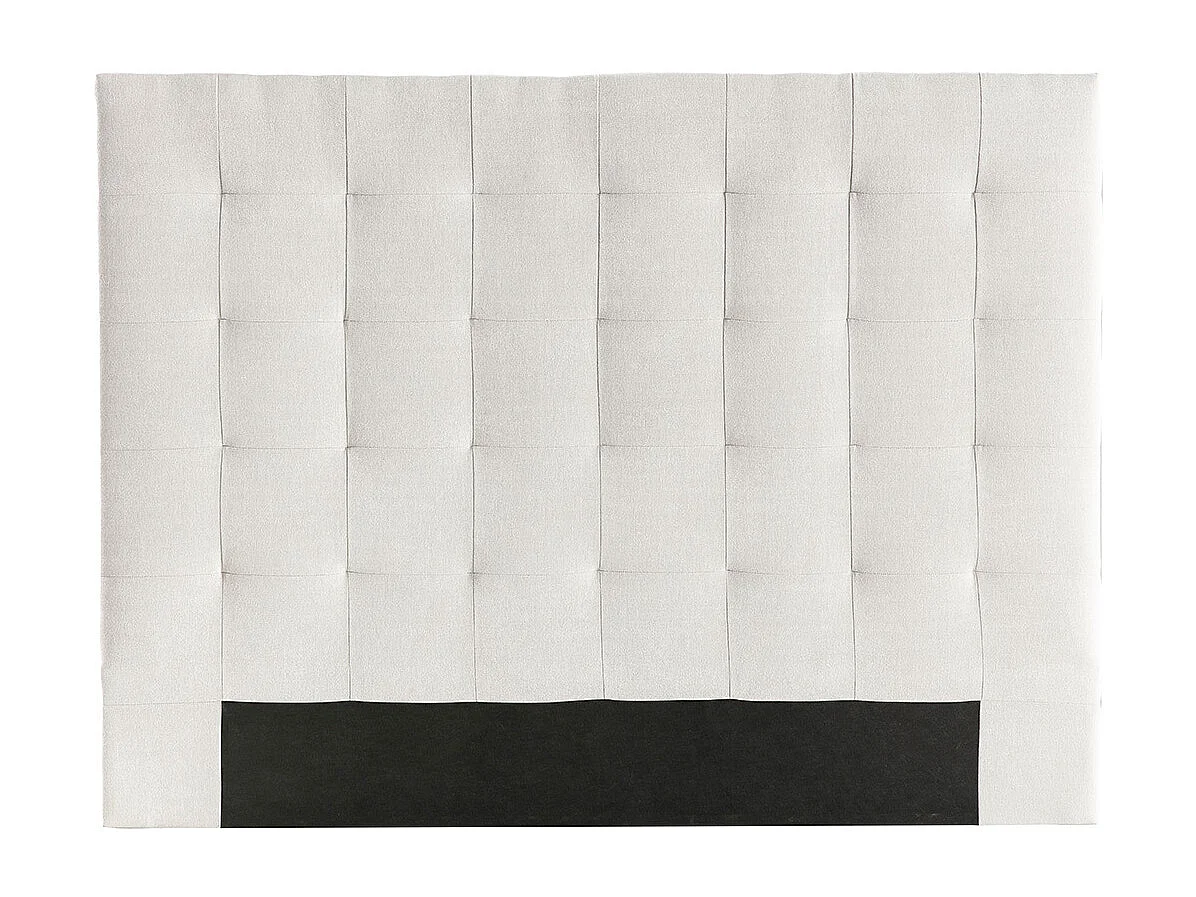 Tête de lit capitonnée en tissu beige clair naturel L140 cm HALCIONA