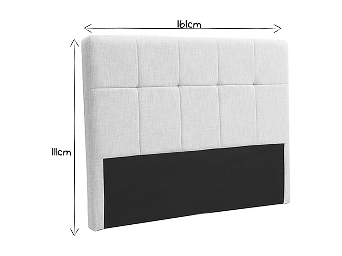 Tête de lit en tissu beige crème L160 cm CLOVIS