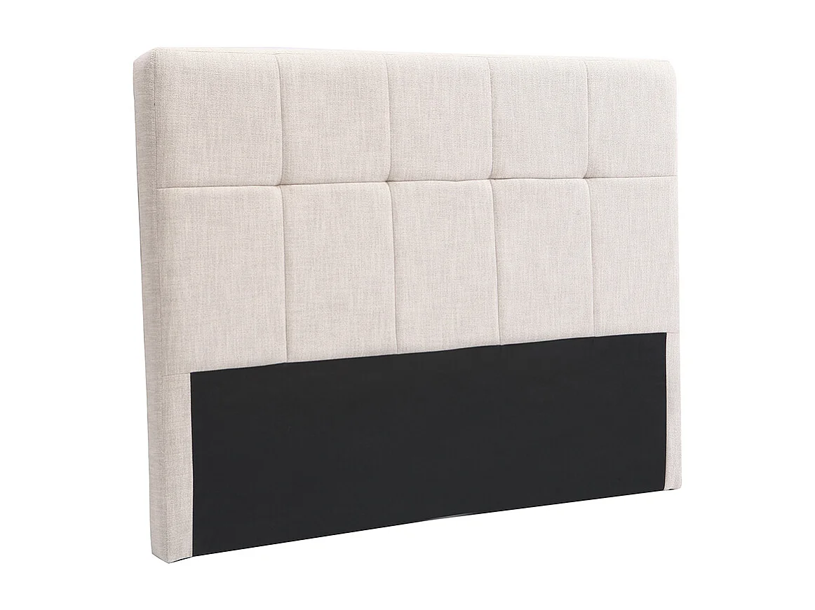 Tête de lit en tissu beige crème L160 cm CLOVIS
