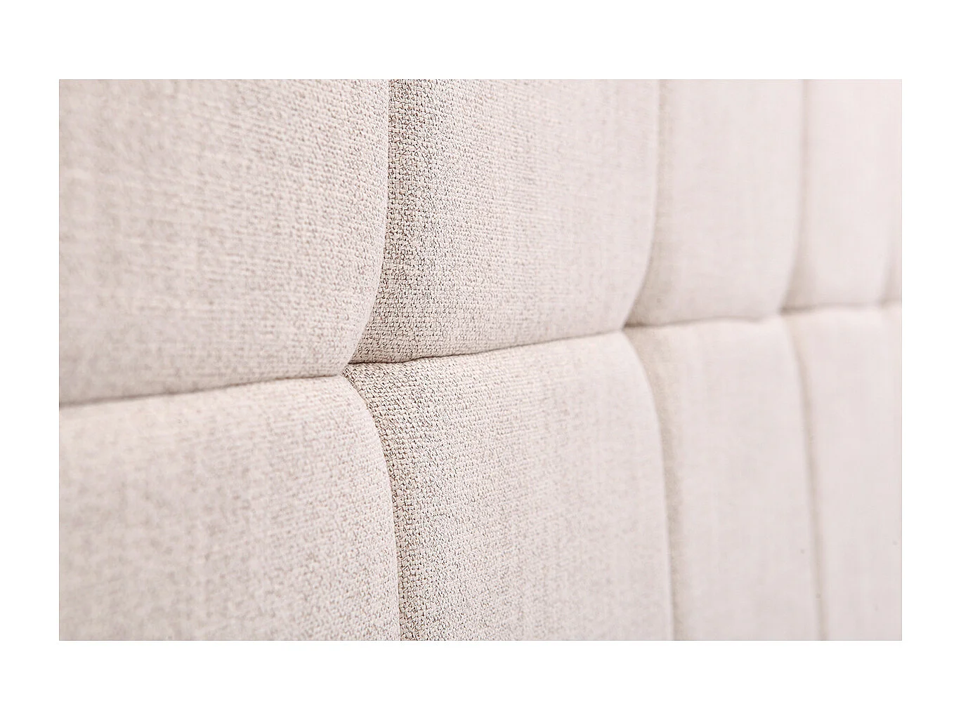 Tête de lit en tissu beige crème L160 cm CLOVIS