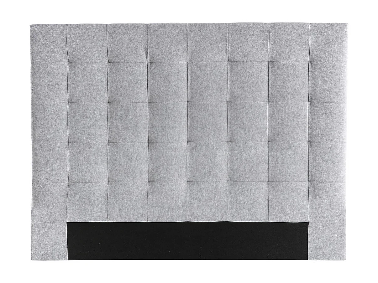 Testiera del letto imbottito in tessuto grigio 140 cm HALCIONA