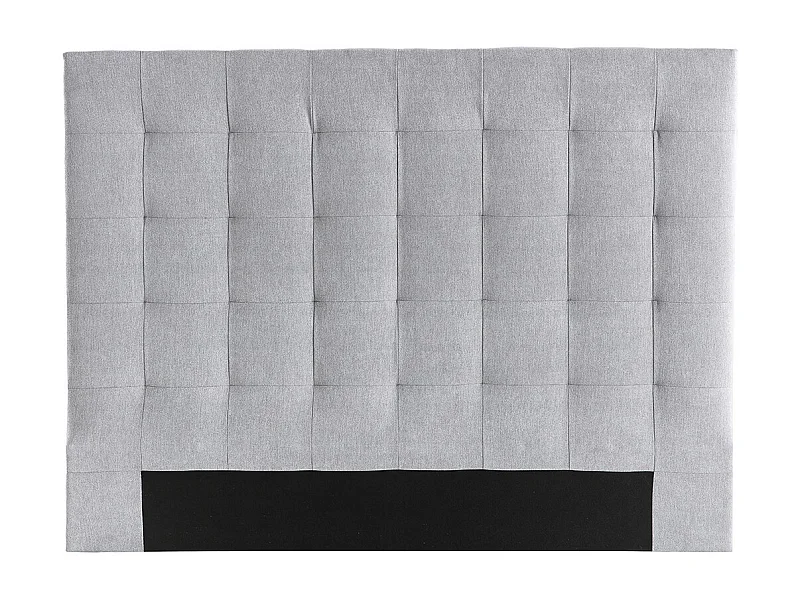 Testiera del letto imbottito in tessuto grigio 140 cm HALCIONA