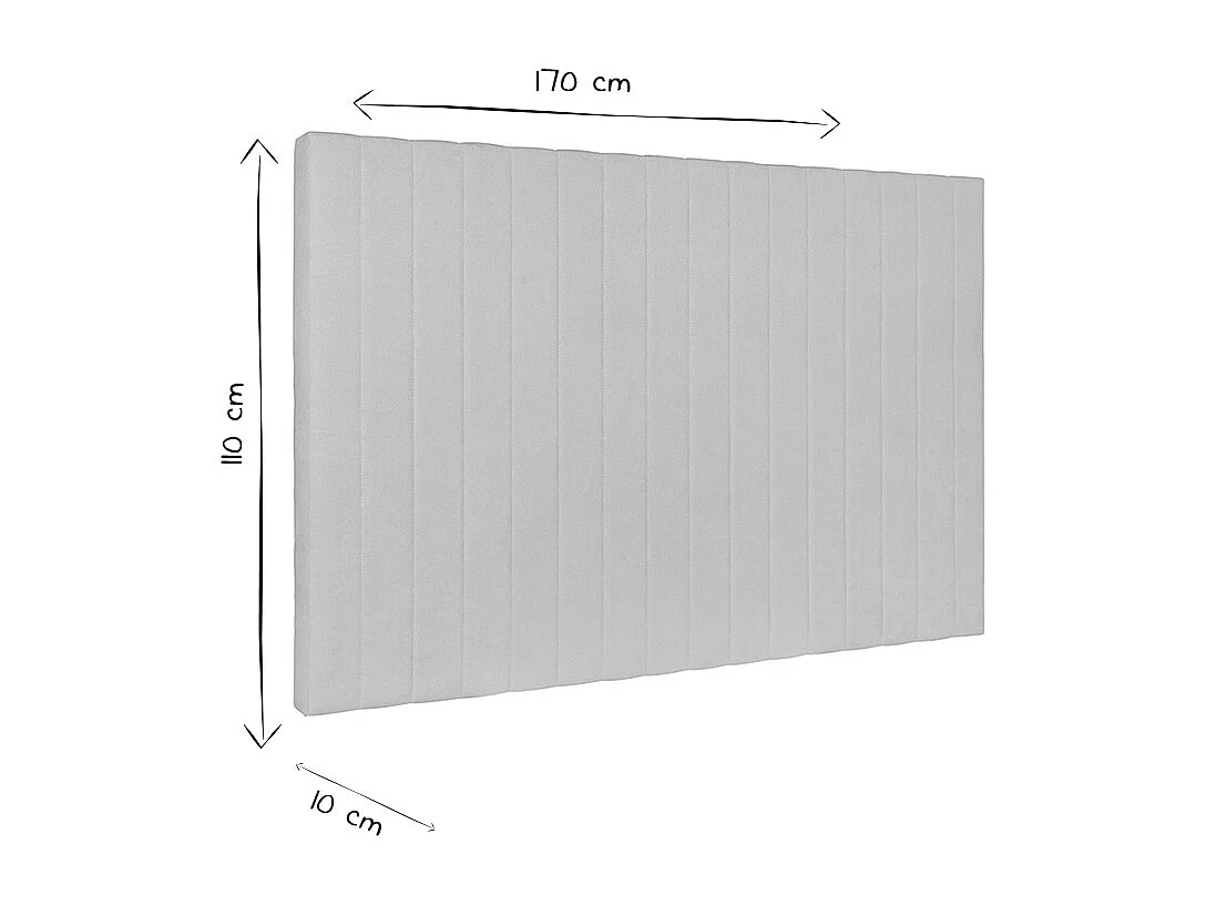 Tête de lit en tissu beige L170 cm NEHA