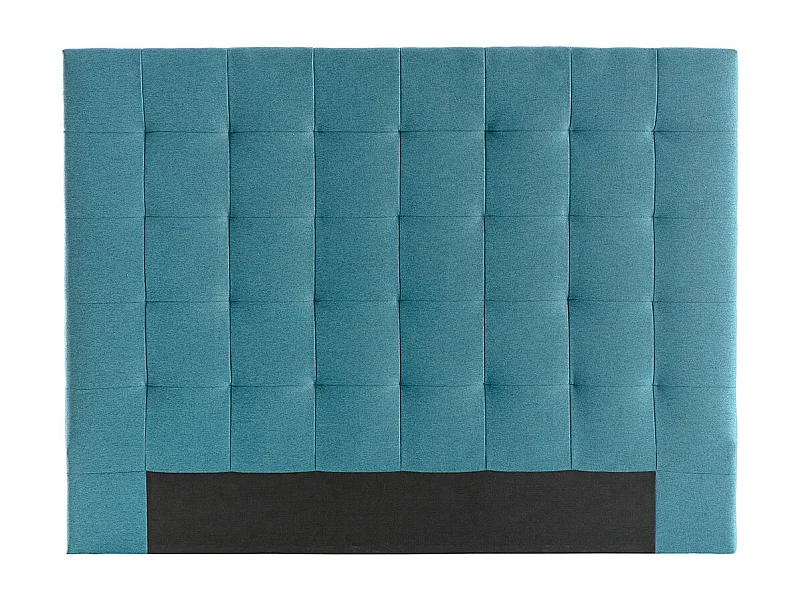 Tête de lit capitonnée en tissu bleu canard L140 cm HALCIONA
