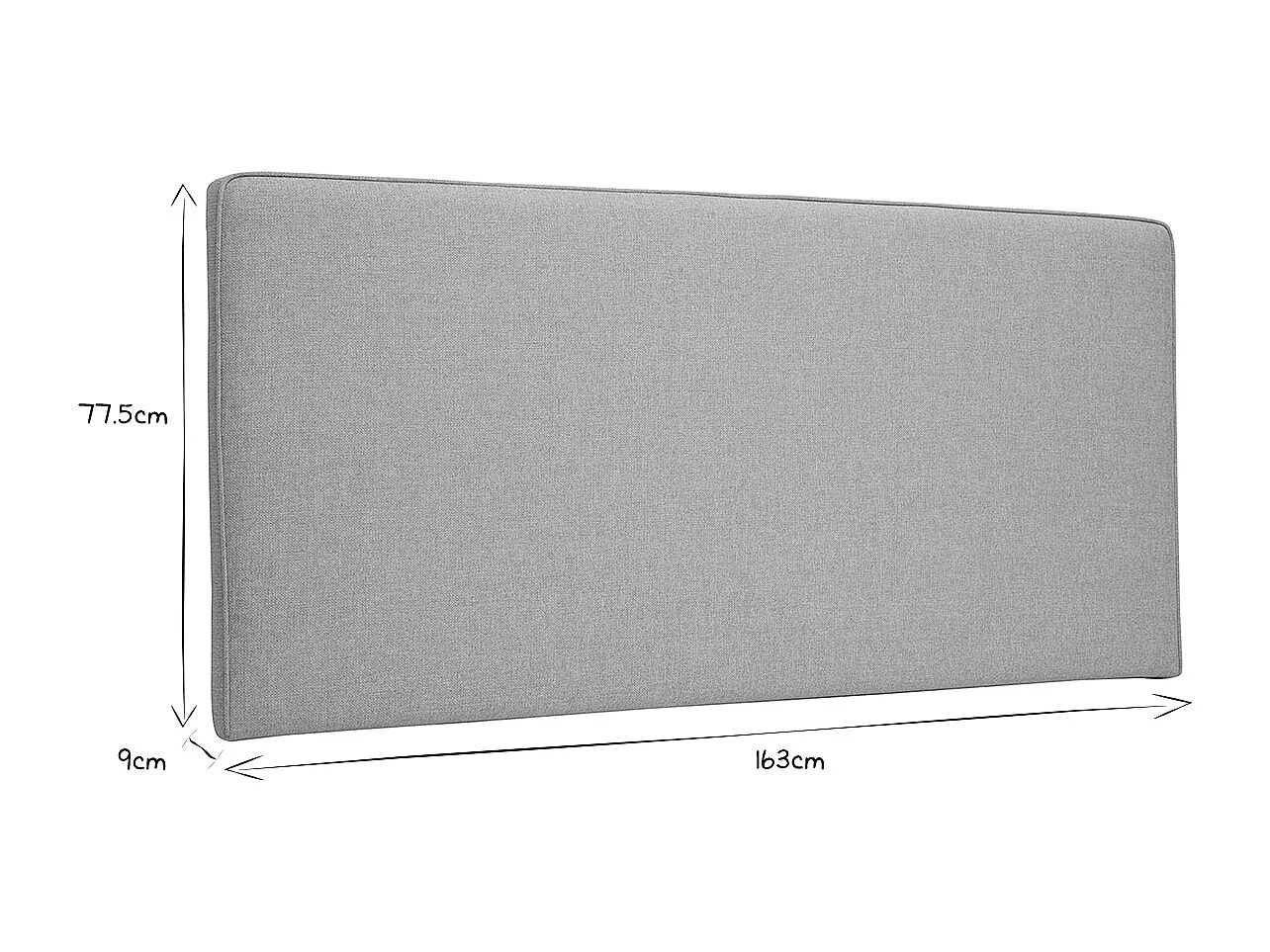 Tête de lit à suspendre en tissu beige L160 cm LILY