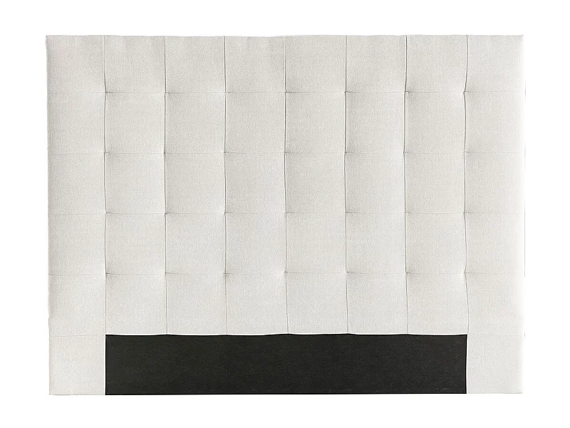 Tête de lit capitonnée en tissu beige clair naturel L160 cm HALCIONA