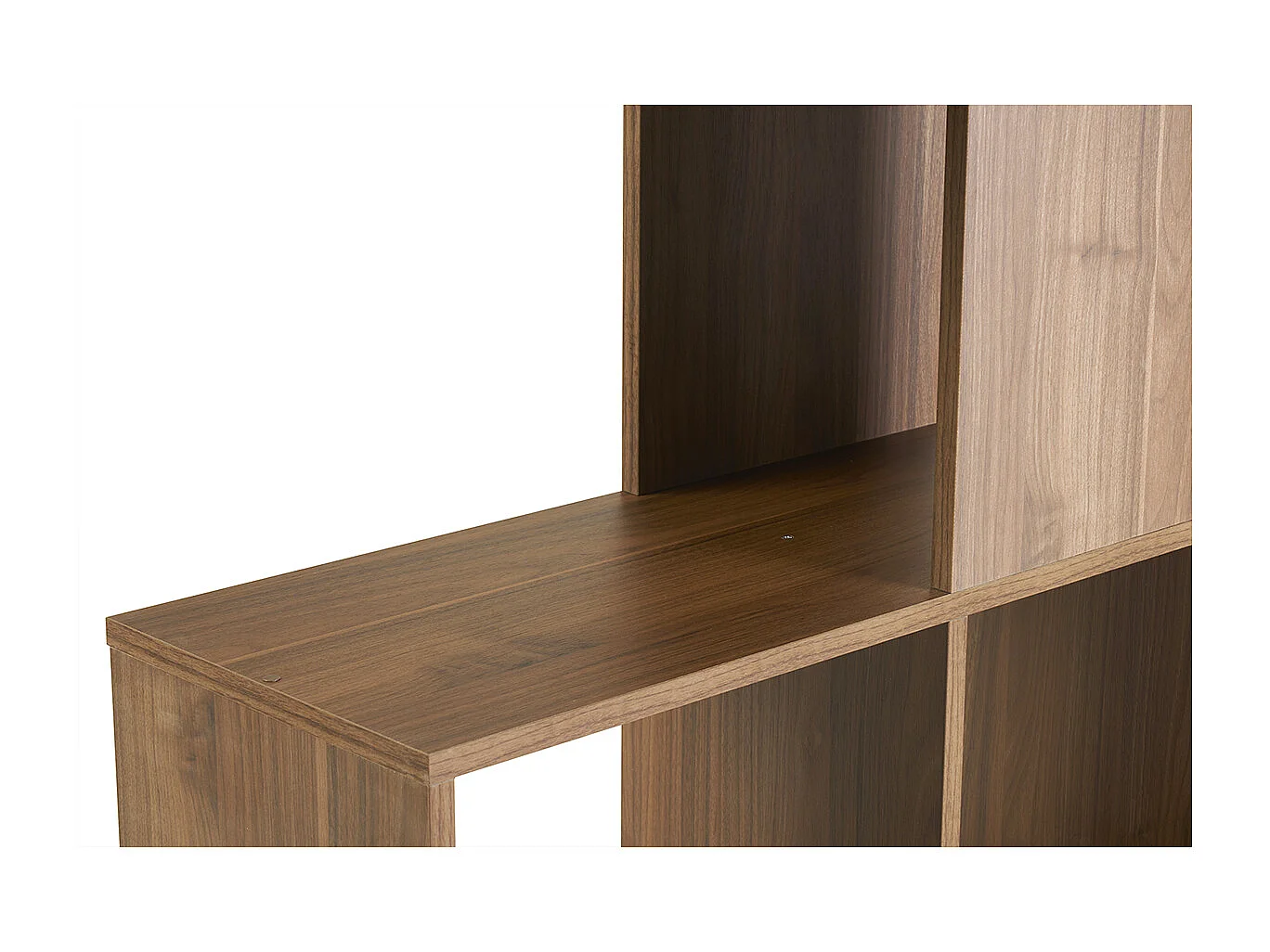 Libreria scandinava mobile divisorio design finitura noce H147 cm COMO