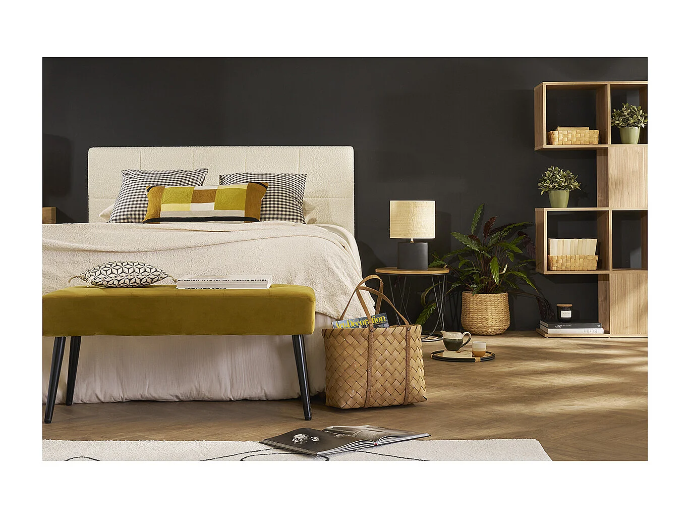 Beistelltisch Holz und Metall 42 cm LACE