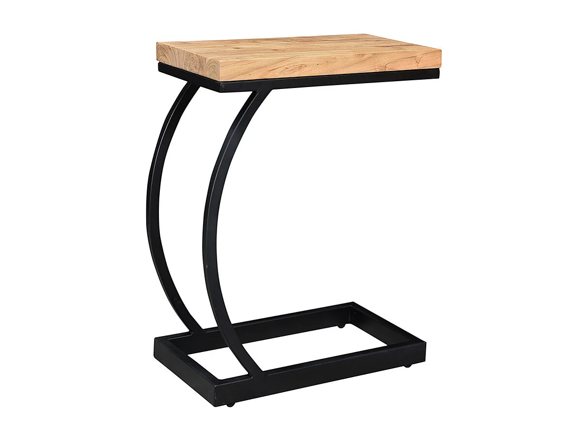 Tavolo complementare in acacia in metallo nero BREAK