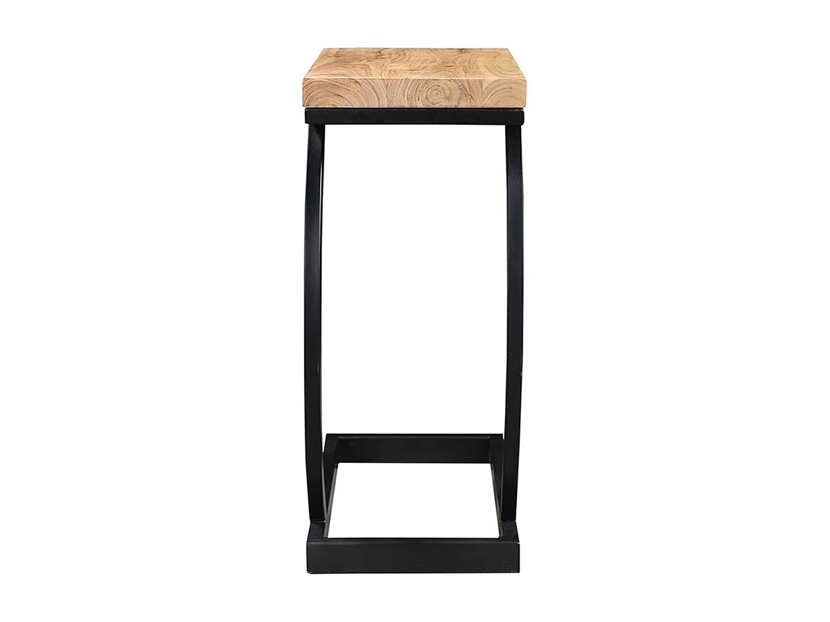 Tavolo complementare in acacia in metallo nero BREAK