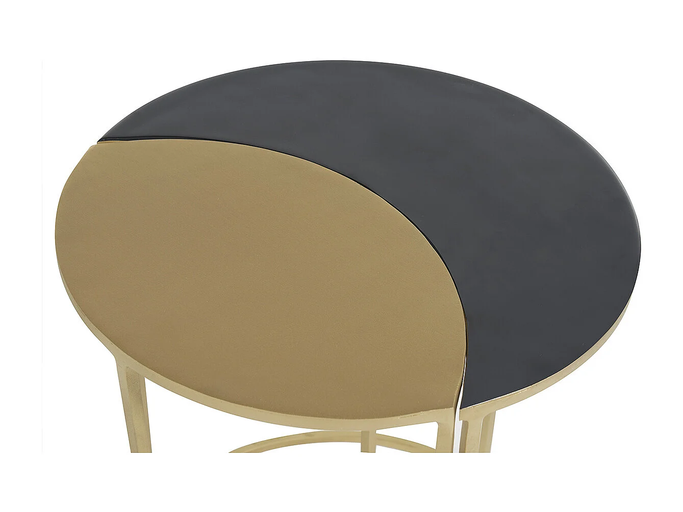 Beistelltisch aus schwarzem und goldfarben lackiertem Metall TOSCANE