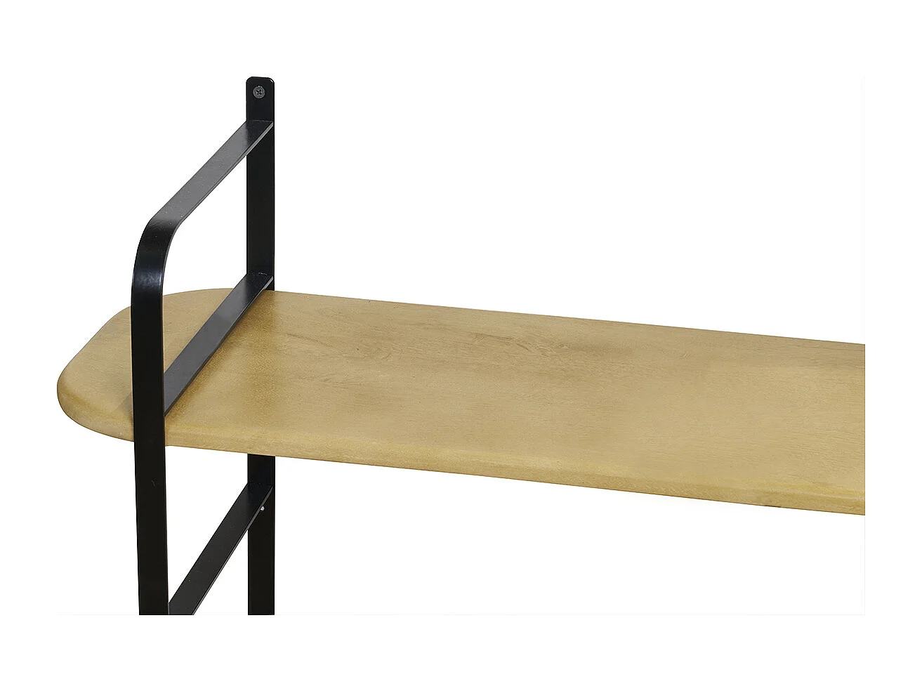 Mensola murale in legno massello di mango e metallo nero L122 cm AKINA
