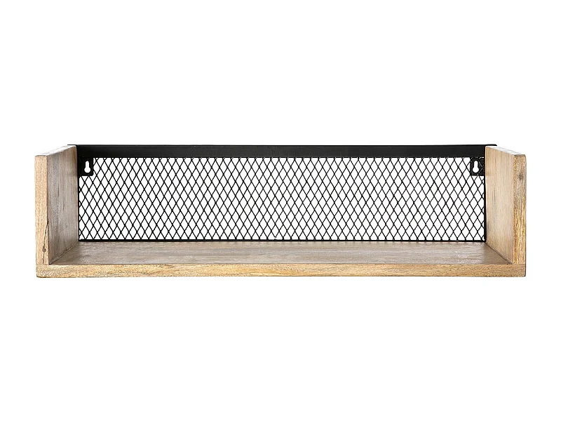 Wandregal Industrie-Stil Mangoholz und Metall 60 cm RACK