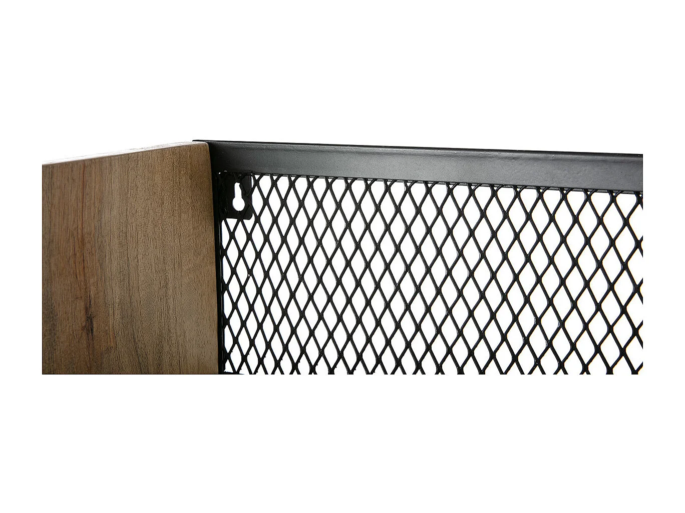 Étagère murale industrielle en bois manguier massif et métal noir L60 cm RACK