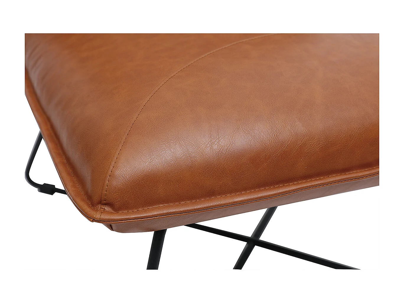 Fauteuil avec repose pied vintage marron PHILO