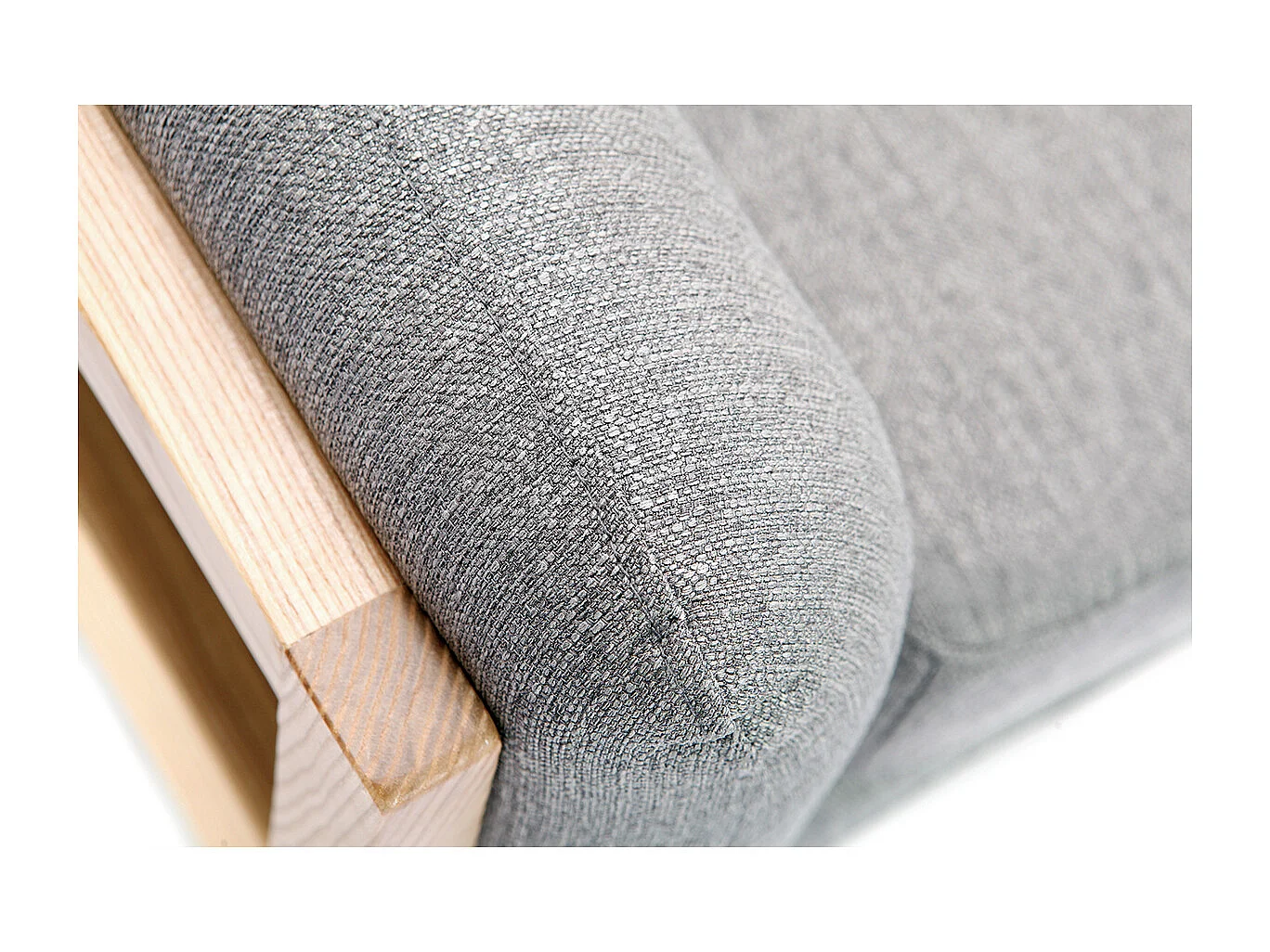 Sillón diseño gris patas madera YOKO