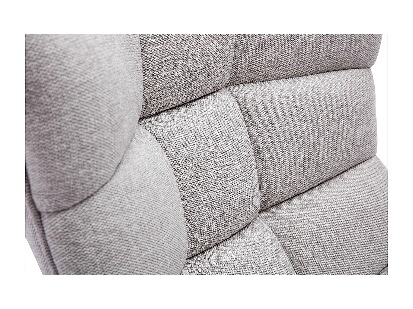 Fauteuil scandinave en tissu effet velours texturé gris clair et bois clair BRODY