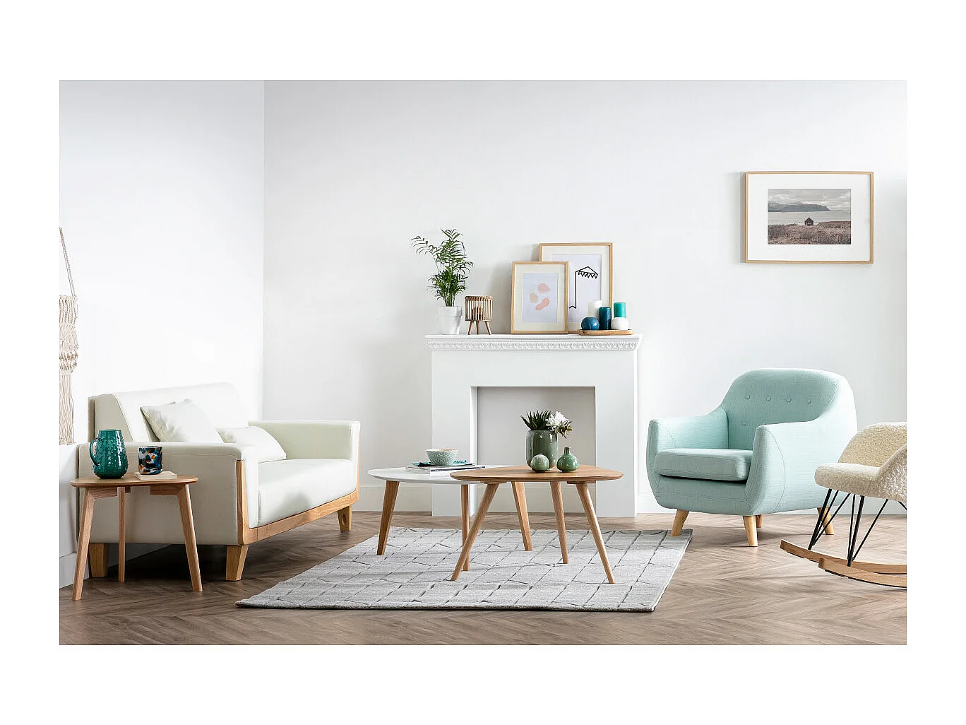 Sillón escandinavo verde menta YNOK